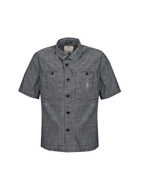 Camicia maniche corte in chambray di cotone C.P. COMPANY | 20CMSH196A 110065WD17